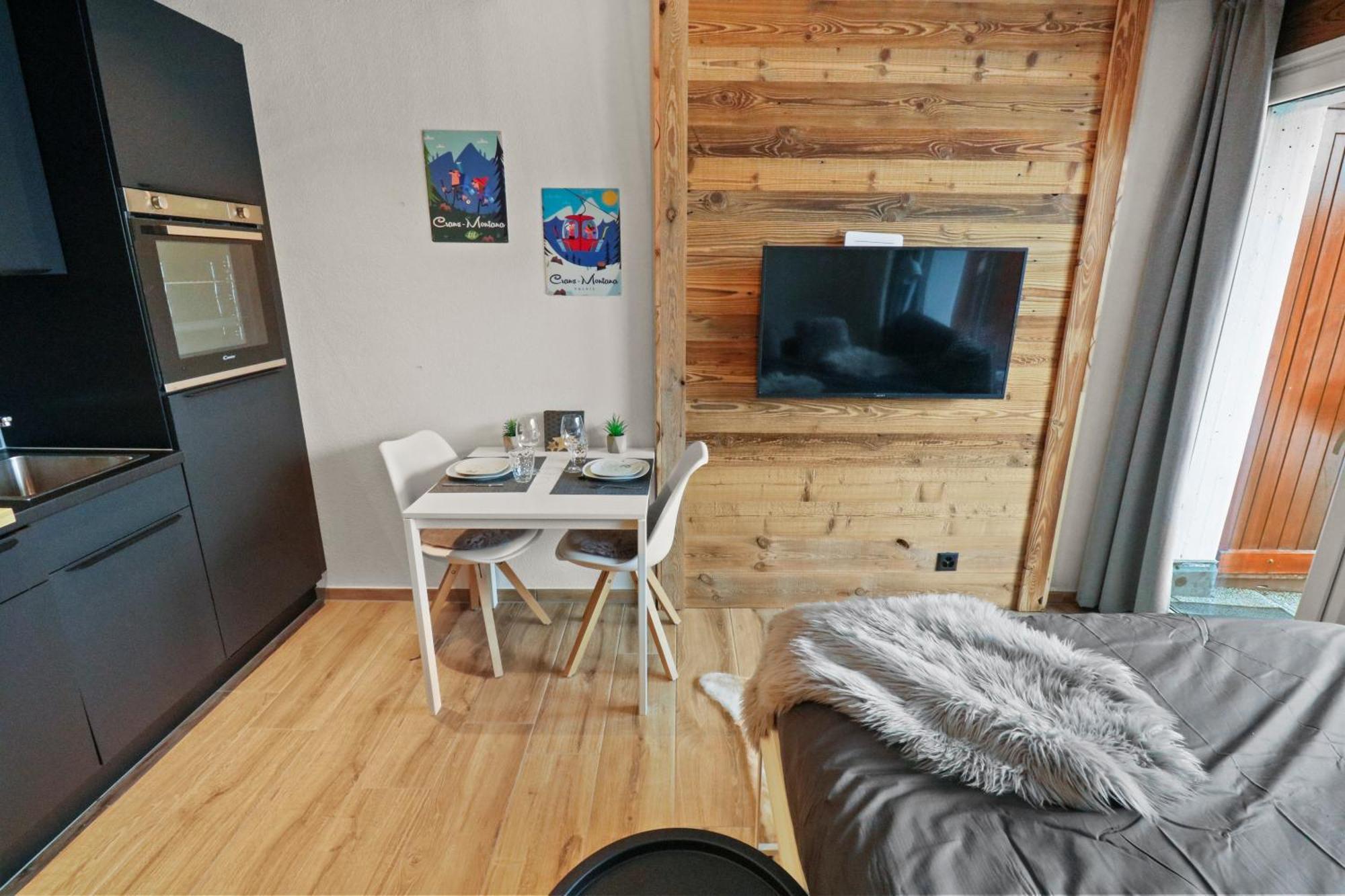 Joli Studio Avec Parking Gratuit Crans-Montana Luaran gambar