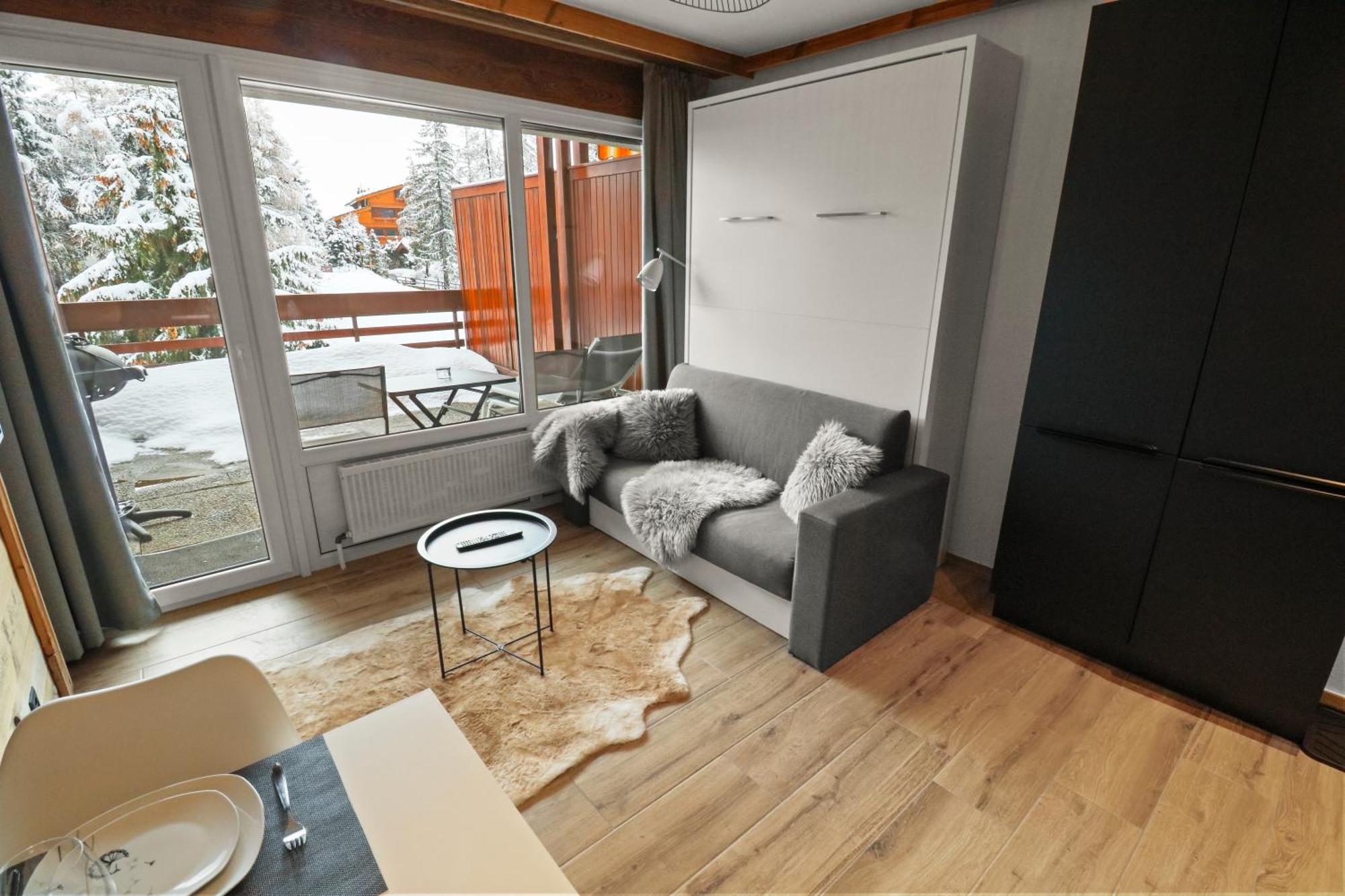 Joli Studio Avec Parking Gratuit Crans-Montana Luaran gambar